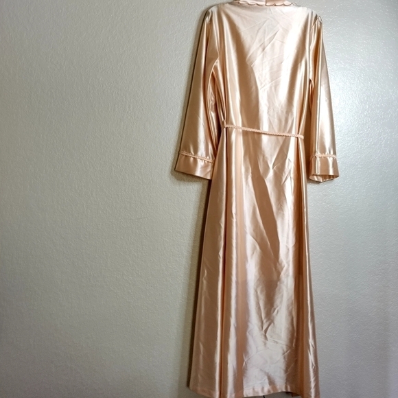 Vintage miss Elaine 60/70 Union satin long robe with nightgown sz M - Picture 10 of 15